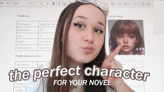 HOW TO CREATE THE PERFECT CHARACTER 📖 best template for your novel detailed character portfolio [upl. by Hubble]