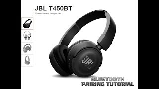 HOW TO PAIR JBL HARMAN T450BT WIRELESS HEADPHONES TO PC  LAPTOP TUTORIAL FOR WIN 8 [upl. by Shishko176]