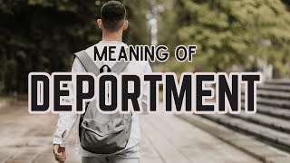 What is the meaning of Deportment [upl. by Shimberg]