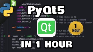 Learn Python PyQt5 in 1 hour 🐍 2024 [upl. by Anilegnave]