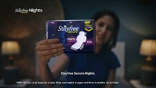 Put staining worries to sleep  Stayfree Secure Nights  Only for ₹50 [upl. by Kornher]