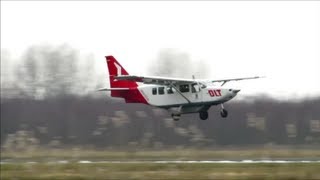 DEOLF GA 8 Airvan Eme Airport Emden Flugplatz Inselflieger OLT Camera Canon SX50 HS [upl. by Aynatal477]