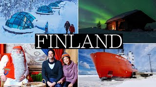 7 Days in FINLAND 😮 Lapland Glass Igloo Northern Lights Santa Claus  Travel Vlog [upl. by Ceil]