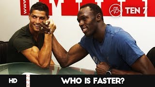 Cristiano Ronaldo Versus Usain Bolt  Fastest Run [upl. by Heimlich473]