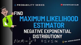 Maximum likelihood estimator MLE for negative exponential distribution [upl. by Domela]