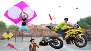 Kite Vs Nasir Havey Bike Tire Chori  Kite Lover Nasir [upl. by Anaizit367]