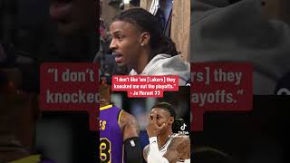 Ja Morant Has A Message For Laker Fans 😬 nba jamorant memphisgrizzlies lakers viralreels [upl. by Nahej244]