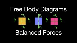 Newtons 2nd Law 16 of 21 Drawing Free Body Diagrams Objects with Balanced Forces [upl. by Eulaliah]