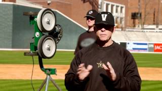 Catching Drills Vanderbilt Baseball coach Tim Corbin uses ATEC Machines [upl. by Glynnis]