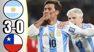 Argentina vs Chile 30  All Goals amp Highlights  World Cup Qualifiers 202425 [upl. by Vedi845]