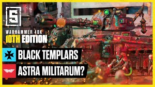 Black Templars vs Astra Militarum  Warhammer 40k Battle Report [upl. by Aerb]