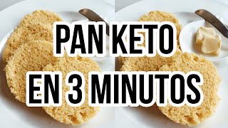 🍞 PAN KETO FACIL EN 3 MINUTOS  3 MINUTE MICROWAVE KETO BREAD  Manu Echeverri [upl. by Cherye]