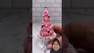 Cupcake menara christmas cupcake treecake cake christmastree pinktree [upl. by Niveb595]