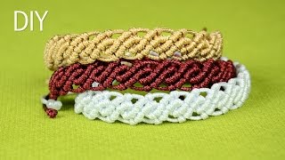 DIY Wavy Macrame Bracelets [upl. by Enahsal336]