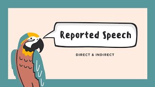 DIRECT INDIRECT SPEECH  NARATION  REPORTED SPEECH [upl. by Cleo527]