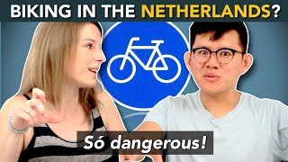 How to BIKE in THE NETHERLANDS  These foreigners survived the Dutch bicycle [upl. by Avruch774]