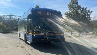 Translink 2023 Novabus LFS CNG H24124 on the 144 to SFU [upl. by Dorsman37]