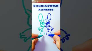 Dibujo a STITCH 2 manos a la vez videoshorts drawing art disney liloandstitch 2hand shorts [upl. by Dub]