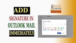 Add signature in outlook mail immediately [upl. by Scopp504]