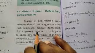 Dalton law of partial pressure11th chemistrygaseous statein தமிழ் 🙂 [upl. by Schwartz]