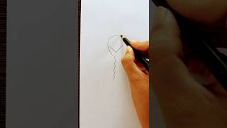 Easy sketch art 📔👧 shortsdrawingviral [upl. by Gnaw]