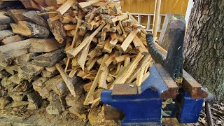 Homemade kindling splitter for roadside wood stand [upl. by Roeser]