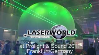 Laserworld booth at Prolight amp Sound 2011 in Frankfurt  Laser Dome [upl. by Saravat]