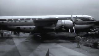 Northwest Boeing 377 Stratocruiser  quotCrash Landing Chicagoquot  1955 [upl. by Fonzie]