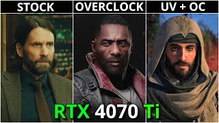 RTX 4070 Ti Stock vs Overclock vs UVOC  Test in 12 Games  Ray Tracing amp Path Tracing  DLSS 30 [upl. by Thorpe]