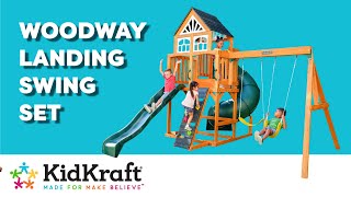 Woodway Landing Swing Set I KidKraft Wooden Outdoor Swing Sets [upl. by Ahron]