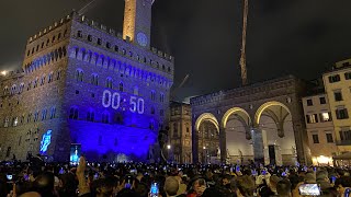 Firenze Capodanno 2023  countdown Piazza della Signoria [upl. by Sarazen614]