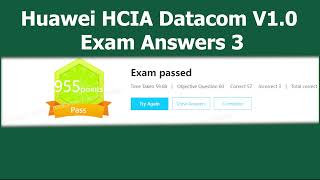 Huawei HCIA Datacom v1 0 Mook Exam Answers 3 [upl. by Nodnol131]