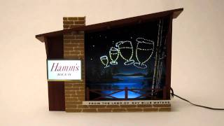 Hamms Beer sign circa 1960 [upl. by Ahsikram]