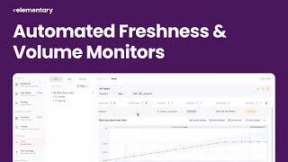 Elementary Automated Freshness amp Volume Monitors [upl. by Nahtnhoj79]