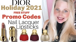 Dior Holiday 2021  Dior promo codes  Diorific lipstick 074 Rose Dhiver  Dior Vernis Nail lacquer [upl. by Yemane782]