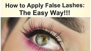 How to apply false eyelashes the easy way  Mannymua [upl. by Oigimer]