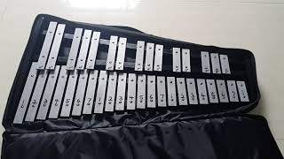 Unboxing brand new Glockenspiel 37 tones  Metal bells with wooden frame [upl. by Havener]