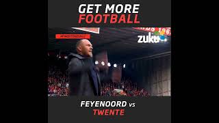 Feyenoord vs Twente FOOTBALL on ESPN  ZUKU [upl. by Adnoved]