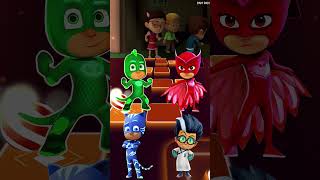 PJ Masks  Gekko 🆚 Owlette 🆚 CatBoy 🆚 Romeo X Dance Song Tiles Hop EDM Rush shorts [upl. by Sivel]