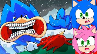 Sonic and Amy watch SHIN SONIC is NOT a MONSTER Cartoon Animation [upl. by Aiduan]