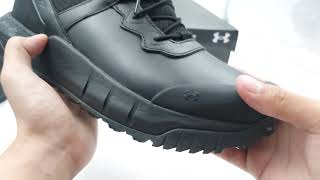 under armour valsetz waterproof leather zip tactical boots 12 us mens [upl. by Awuhsoj]