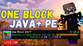 Minecraft One Block Java  Pe server Live S5 [upl. by Joleen]