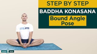 Baddha Konasana Bound Angle Pose Benefits How to Do amp Contraindications by Yogi Tara Siddhi Yoga [upl. by Ahsirahc]