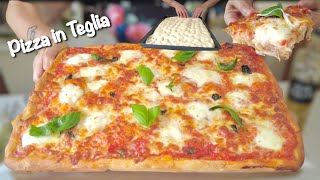 PIZZA IN TEGLIA MAXI ALTA fatta in casa 🍕 impasto semplice e veloce 🍕 SOFFICE E CROCCANTE [upl. by Pincas]