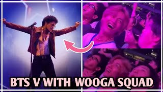 BTS V Chaotic At The Bruno Mars Concert with Wooga Squad Park Seo Joon Park Hyung Sik amp Peakboy [upl. by Geehan]