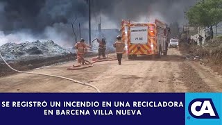 Incendio en una recicladora [upl. by Cher849]