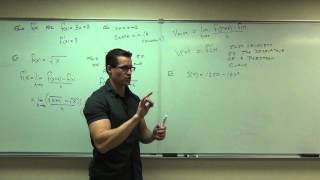 Calculus 1 Lecture 21 Introduction to the Derivative of a Function [upl. by Enneyehs]