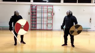 Sword and Shield sparring Nick vs Mike [upl. by Maxie297]