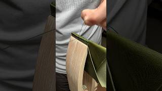 Leather stitching leatherasmr leather leathertok leathercraft leathergoods leatherstitching [upl. by Gainor]