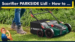 PARKSIDE Electric Scarifier  Aerator from Lidl how to scarify the lawn [upl. by Aznerol]